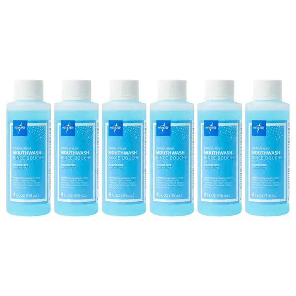 6 Pack - Medline Sparkle Fresh Alcohol Free Mouthwash 4oz Medline